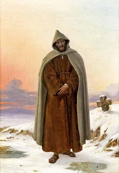 Carl Gustav Carus Monch in Winterlandschaft oil painting image